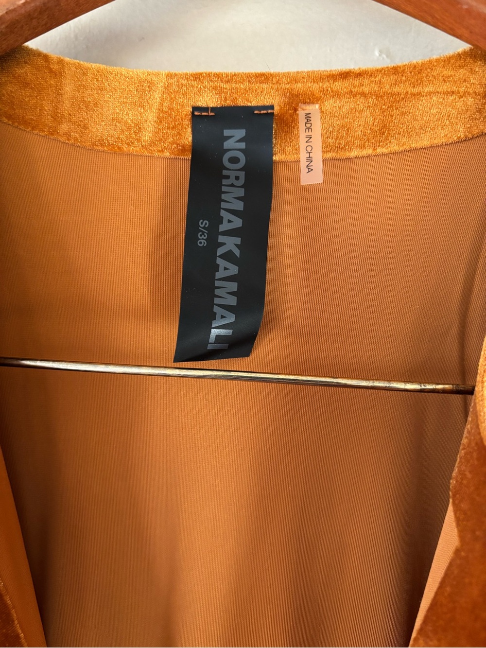 Norma Kamali Velvet Jumpsuit in Rust Orange - Picture 3 of 10